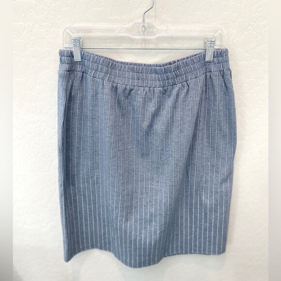 DOWNEAST | Striped Blue Pinstripe Pencil Midi Skirt NWT | Size XL - Picture 4 of 5